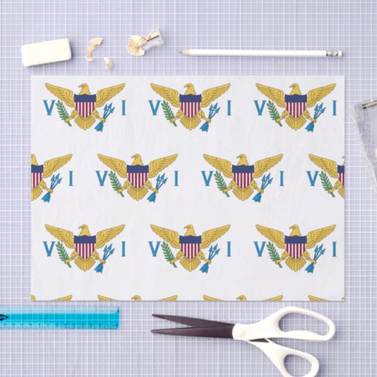 Vlag Amerikaanse Maagdeneilanden Tissuepapier (Craft)