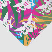 Vlag Amerikaanse Maagdeneilanden, tropisch Abstrac Tissuepapier (Detail)