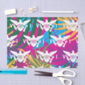 Vlag Amerikaanse Maagdeneilanden, tropisch Abstrac Tissuepapier (Craft)