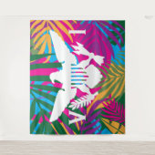 Vlag Amerikaanse Maagdeneilanden, tropische blader Wandkleed (Voorkant)