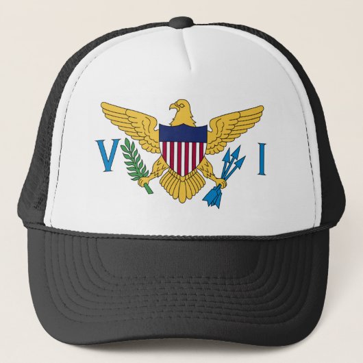 Vlag Amerikaanse Maagdeneilanden Trucker Pet (Voorkant)