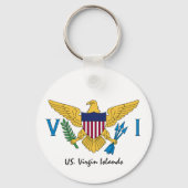 Vlag Amerikaanse Maagdeneilanden - vakantie, patri Sleutelhanger (Achterkant)