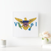 Vlag Amerikaanse Maagdeneilanden Vierkante Klok (Huis)