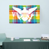 Vlag Amerikaanse Maagdeneilanden (wit), Madras Spandoek (Beurs)