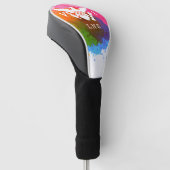 Vlag Amerikaanse Maagdeneilanden, wit, Waterverf S Golfheadcover (Schuin)