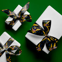 Vlag Amerikaanse Maagdeneilanden, zwart - 1,5-inch