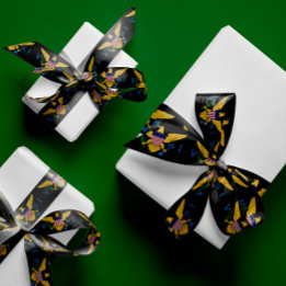 Vlag Amerikaanse Maagdeneilanden, zwart - 1,5-inch Satijnen Lint