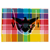 Vlag Amerikaanse Maagdeneilanden (zwart), Madras Groot Cadeauzakje (Achterkant)