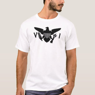 Vlag Amerikaanse Maagdeneilanden (zwart) T-shirt