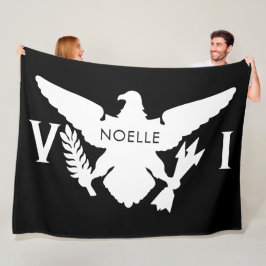 Vlag Amerikaanse Maagdeneilanden, zwart-wit Fleece Deken