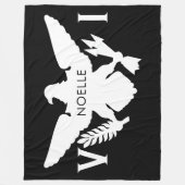 Vlag Amerikaanse Maagdeneilanden, zwart-wit Fleece Deken (Voorkant)