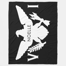 Vlag Amerikaanse Maagdeneilanden, zwart-wit Fleece Deken