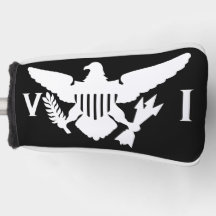 Vlag Amerikaanse Maagdeneilanden, zwart-wit