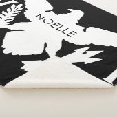 Vlag Amerikaanse Maagdeneilanden, zwart-wit Sherpa Deken (3/4)