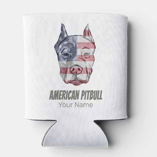  vlag Amerikaanse Pitbull Terrier Bully Dog Blikjeskoeler (Achterkant)