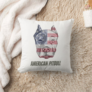 vlag Amerikaanse Pitbull Terrier Bully Dog Kussen