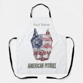  vlag Amerikaanse Pitbull Terrier Bully Dog Schort (Voorkant)
