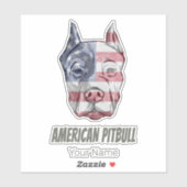 vlag Amerikaanse Pitbull Terrier Bully Dog Sticker (Vel)