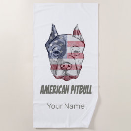  vlag Amerikaanse Pitbull Terrier Bully Dog Strandlaken