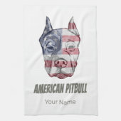  vlag Amerikaanse Pitbull Terrier Bully Dog Theedoek (Verticaal)