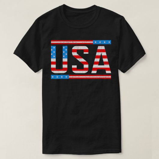Vlag Amerikaanse vlag op 4 juli Merica America T-shirt (Design voorkant)