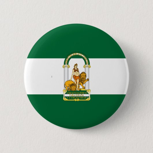 Vlag Andalusië (Spanje) Ronde Button 5,7 Cm (Voorkant)