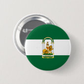 Vlag Andalusië (Spanje) Ronde Button 5,7 Cm (Voorkant /achterkant)