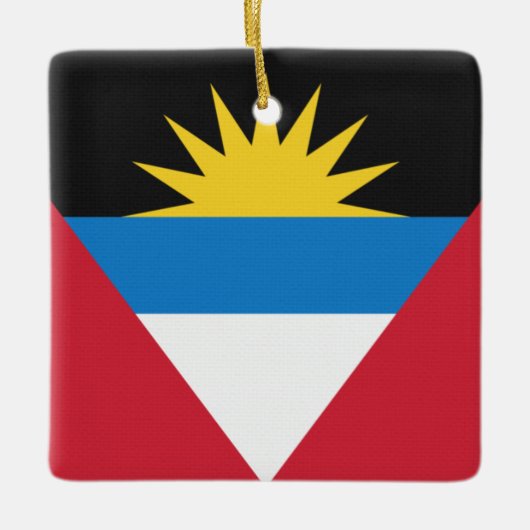 Vlag Antigua en Barbuda Keramisch Ornament (Voorkant)