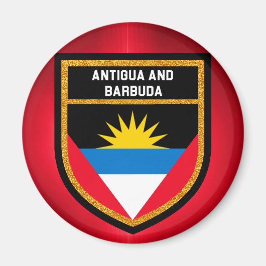 Vlag Antigua en Barbuda Magneet (Voorkant)