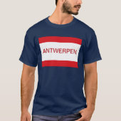 Vlag Antwerpen Anvers Antwerpen België T-shirt (Voorkant)