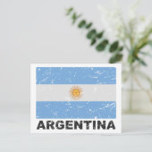  vlag Argentinië Briefkaart (Staand voorkant)
