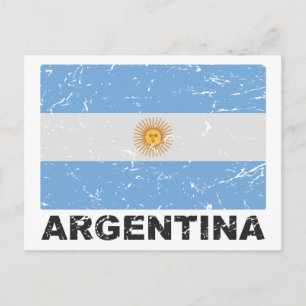 vlag Argentinië Briefkaart