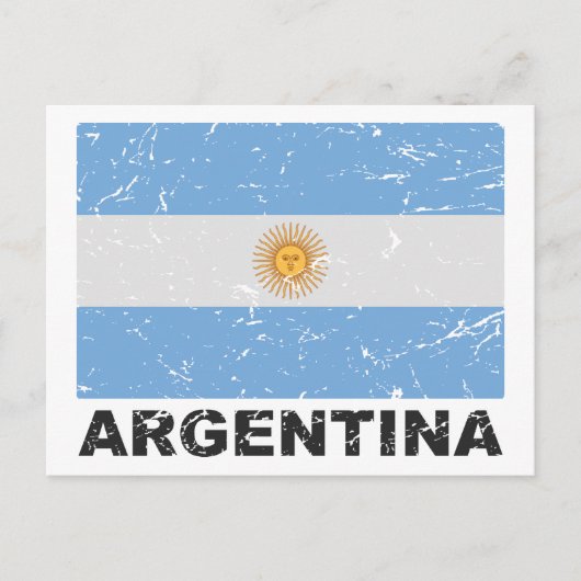  vlag Argentinië Briefkaart (Voorkant)