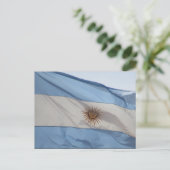 vlag argentinië briefkaart (Staand voorkant)