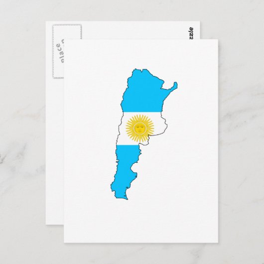 vlag Argentinië Briefkaart (Voorkant / Achterkant)