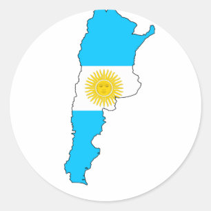 vlag Argentinië Ronde Sticker