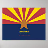 vlag Arizona met slogan Poster (Voorkant)