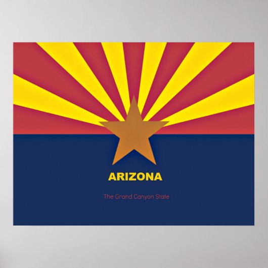 vlag Arizona met slogan Poster (Voorkant)