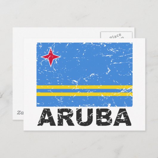  vlag Aruba Briefkaart (Voorkant / Achterkant)