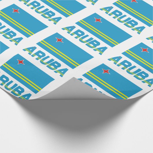 Vlag Aruba en Aruban Cadeaupapier (Hoek)