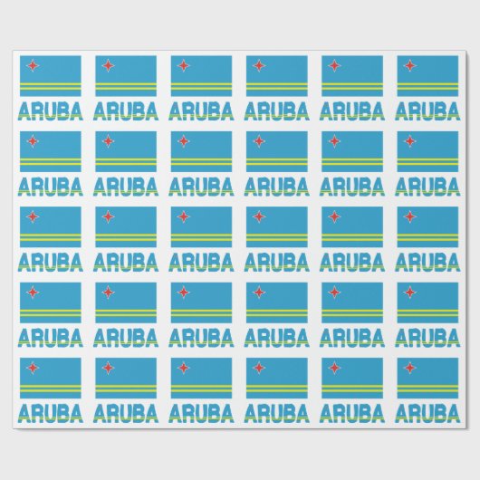 Vlag Aruba en Aruban Cadeaupapier (Vlak)