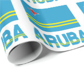 Vlag Aruba en Aruban Cadeaupapier (Rol Hoek)
