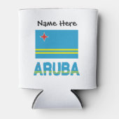 Vlag Aruba en Aruban met Jouw naam Blikjeskoeler (Voorkant)