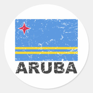  vlag Aruba Ronde Sticker