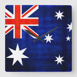 vlag Australië 2 Vierkante Klok