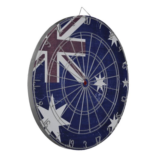 vlag Australië Dartbord (Voorkant Links)
