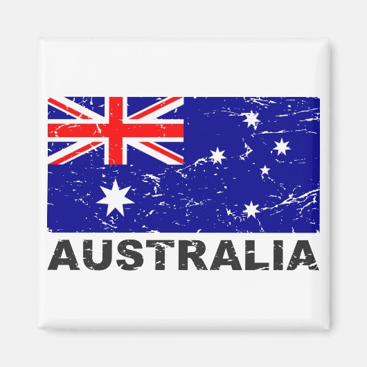  vlag Australië Magneet (Voorkant)