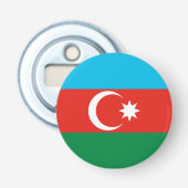 vlag Azerbeidzjan Button Flesopener (Voorkant)