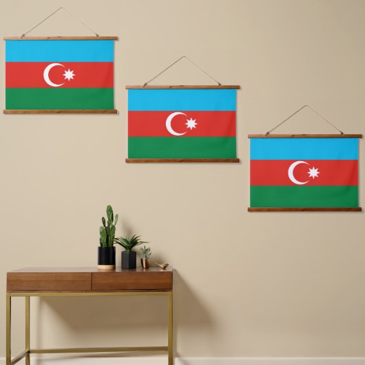 vlag Azerbeidzjan Hangend Wandkleed (Asymmetrisch)