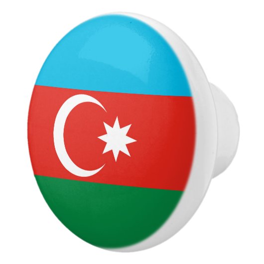 vlag Azerbeidzjan Keramische Knop (Rechts)